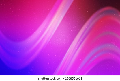 Light Purple, Pink vector template with space stars. Shining illustration with sky stars on abstract template. Pattern for astrology websites.