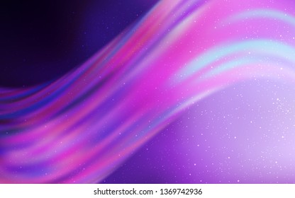 Light Purple, Pink vector template with space stars. Space stars on blurred abstract background with gradient. Pattern for astrology websites.