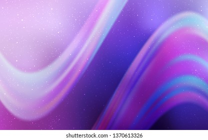 Light Purple, Pink vector template with space stars. Shining illustration with sky stars on abstract template. Pattern for astronomy websites.