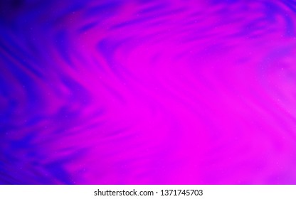 Light Purple, Pink vector template with space stars. Space stars on blurred abstract background with gradient. Pattern for astronomy websites.