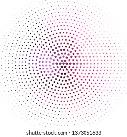 Light Purple, Pink vector template with neon stars. Colorful illustration with abstract gradient stars. Theme for cell phones.