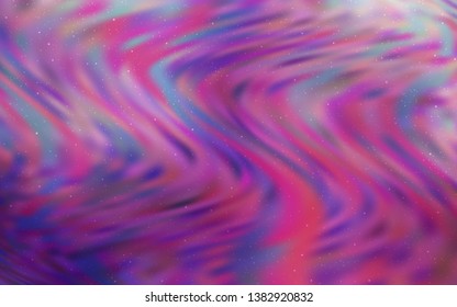 Light Purple, Pink vector template with space stars. Modern abstract illustration with Big Dipper stars. Smart design for your business advert.