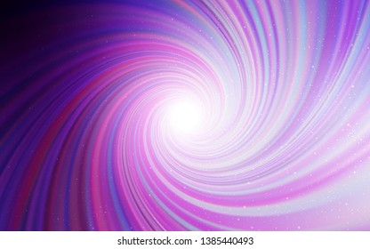 Light Purple, Pink vector template with space stars. Shining colored illustration with bright astronomical stars. Pattern for futuristic ad, booklets.