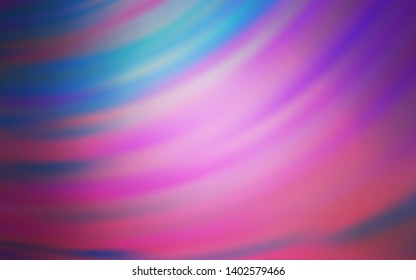 Light Purple, Pink vector template with curved lines. Colorful illustration in abstract style with gradient. A completely new design for your business.