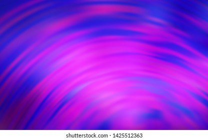 Light Purple, Pink vector template with bent lines. Geometric illustration in abstract style with gradient.  The best colorful design for your business.
