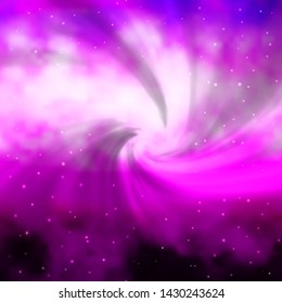 Light Purple, Pink vector template with neon stars. Modern geometric abstract illustration with stars. Pattern for wrapping gifts.