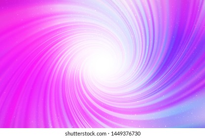 Light Purple, Pink vector template with space stars. Space stars on blurred abstract background with gradient. Best design for your ad, poster, banner.