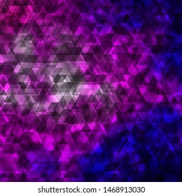 Light Purple, Pink vector template with lines, triangles. Illustration with colorful gradient triangles. Pattern for websites.