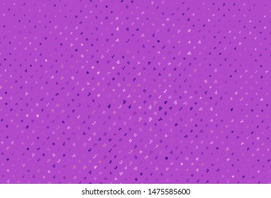 Light Purple, Pink vector template with isolated letters. Shining colorful illustration with isolated letters. Pattern for ads, poster, banner of books.