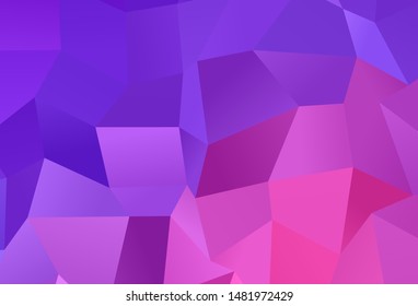 Light Purple, Pink vector template with rhombus. Rectangles on abstract background with colorful gradient. Pattern can be used for websites.