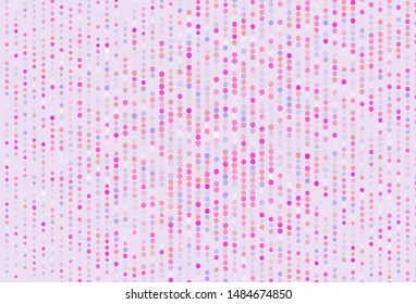 Light Purple, Pink vector template with circles. Illustration with set of shining colorful abstract circles. Design for poster, banner of websites.