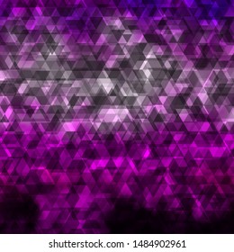 Light Purple, Pink vector template with lines, triangles. Modern gradient illustration with colorful triangles. Pattern for websites.