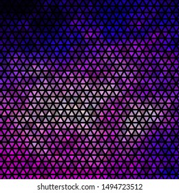 Light Purple, Pink vector template with crystals, triangles. Beautiful illustration with triangles in nature style. Template for wallpapers.