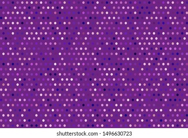 Light Purple, Pink vector template with circles. Glitter abstract illustration with blurred drops of rain. Pattern for ads, leaflets.