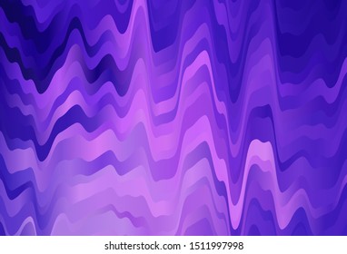 Light Purple, Pink vector template with bent lines. Brand new colorful illustration in simple style. A completely new template for your design.