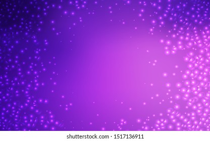 Light Purple, Pink vector template with space stars. Space stars on blurred abstract background with gradient. Pattern for astrology websites.