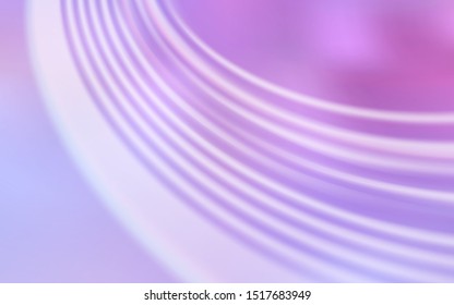 Light Purple, Pink vector template with curved lines. Colorful geometric sample with gradient lines.  Abstract design for your web site.