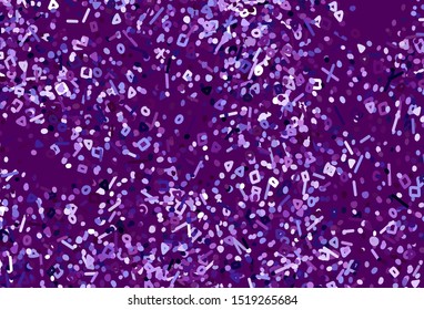 Light Purple, Pink vector template with chaotic shapes. Illustration with colorful gradient shapes in abstract style. Best smart design for your business.