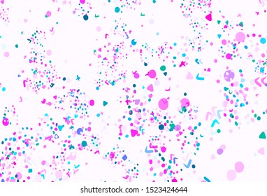 Light Purple, Pink vector template with chaotic shapes. Illustration with colorful gradient shapes in abstract style. Simple design for your web site.