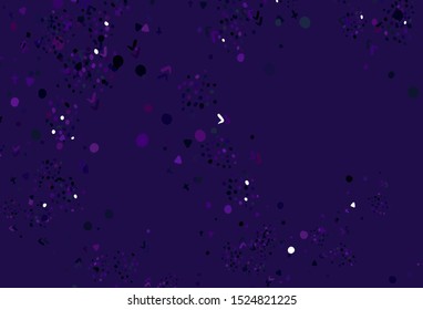 Light Purple, Pink vector template with chaotic shapes. Colorful chaotic forms with gradient in modern style. Best smart design for your business.