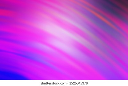 Light Purple, Pink vector template with bent lines. A shining illustration, which consists of curved lines. New composition for your brand book.
