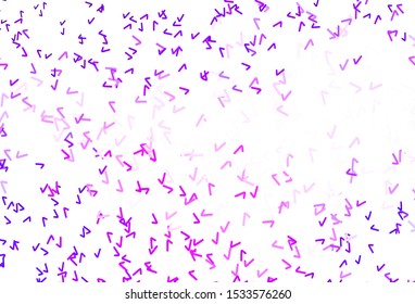 Light Purple, Pink vector template with curved lines. Modern gradient abstract illustration with bandy lines. Colorful wave pattern for your design.