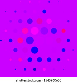 Light Purple, Pink vector template with circles. Colorful illustration with gradient dots in nature style. Design for your commercials.