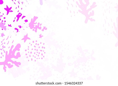 Light Purple, Pink vector template with chaotic shapes. Modern abstract illustration with colorful random forms. Best smart design for your business.