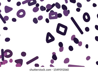 Light Purple, Pink vector template with chaotic shapes. Simple colorful illustration with abstract gradient shapes. Best smart design for your business.