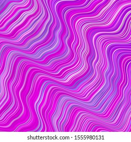 Light Purple, Pink vector template with curved lines. Colorful illustration, which consists of curves. Pattern for websites, landing pages.