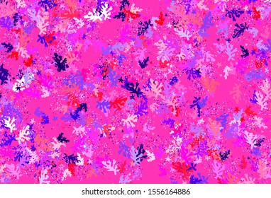 Light Purple, Pink vector template with chaotic shapes. Modern abstract illustration with colorful random forms. Elegant design for wallpapers.