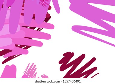 Light Purple, Pink vector template with repeated sticks. Colorful shining illustration with lines on abstract template. Pattern for ad, booklets, leaflets.