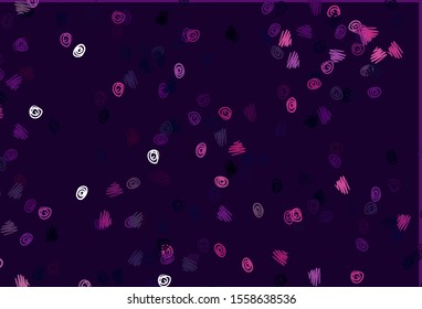 Light Purple, Pink vector template with circles. Modern abstract illustration with colorful water drops. Design for posters, banners.