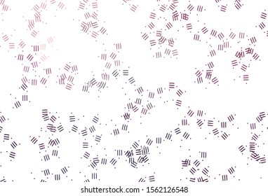 Light Purple, Pink vector template with repeated sticks, dots. Lines on blurred abstract background with gradient. Smart design for your business advert.