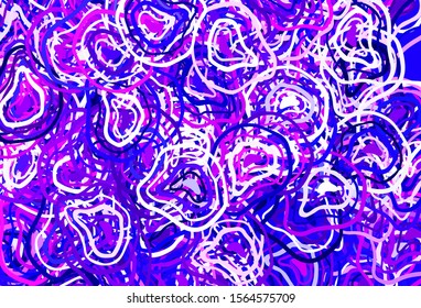 Light Purple, Pink vector template with chaotic shapes. Decorative design in abstract style with random forms. Background for a cell phone.