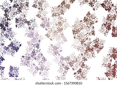 Light Purple, Pink vector template with chaotic shapes. Modern abstract illustration with colorful random forms. Modern design for your business card.