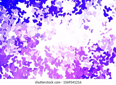 Light Purple, Pink vector template with chaotic shapes. Modern abstract illustration with colorful random forms. Background for a cell phone.