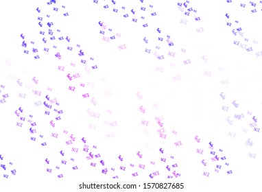 Light Purple, Pink vector template with 30, 50, 90% selling. Colorful set of  percentage signs in simple style. Backdrop for ads, leaflets of Black Friday.