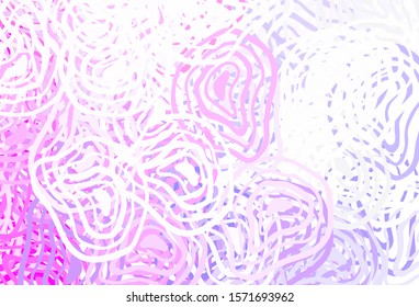 Light Purple, Pink vector template with chaotic shapes. Colorful chaotic forms with gradient in modern style. Background for a cell phone.