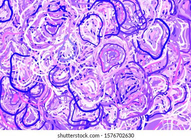 Light Purple, Pink vector template with chaotic shapes. Colorful chaotic forms with gradient in modern style. Simple design for your web site.