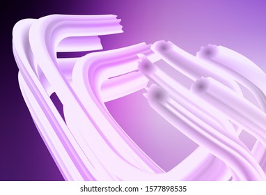 Light Purple, Pink vector template with curved lines. Brand new colorful illustration in simple style. New composition for your brand book.