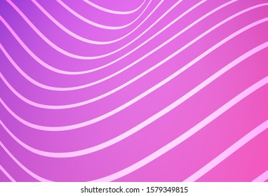 Light Purple, Pink vector template with bent ribbons. An elegant bright illustration with gradient. Pattern for your business design.