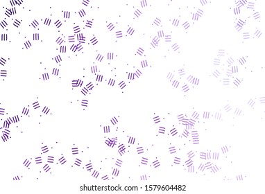 Light Purple, Pink vector template with repeated sticks, dots. Modern geometrical abstract illustration with Lines. Smart design for your business advert.