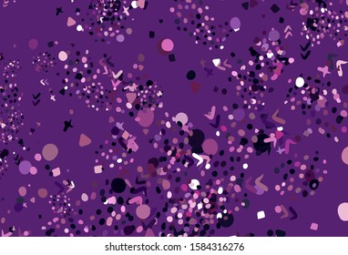 Light Purple, Pink vector template with chaotic shapes. Illustration with colorful gradient shapes in abstract style. Simple design for your web site.