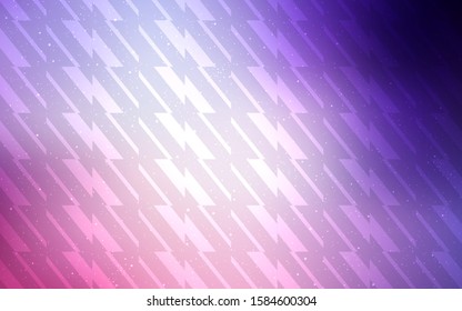 Light Purple, Pink vector template with repeated sticks. Shining colored illustration with sharp stripes. Pattern for ad, booklets, leaflets.