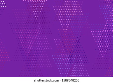 Light Purple, Pink vector template with crystals, circles. Beautiful illustration with circles, triangles in nature style. Template for wallpapers.
