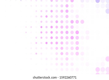 Light Purple, Pink vector template with circles. Glitter abstract illustration with blurred drops of rain. New template for your brand book.