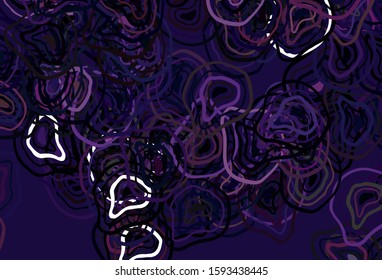 Light Purple, Pink vector template with wry lines. Colorful illustration in abstract style with gradient. A completely new design for your business.