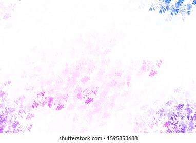 Light Purple, Pink vector template with chaotic shapes. Colorful chaotic forms with gradient in modern style. Best smart design for your business.