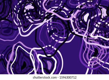 Light Purple, Pink vector template with curved lines. A sample with colorful lines, shapes. Elegant pattern for a brand book.
